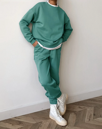 Thicken Fleece Sweatshirt & Pants Set