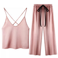 Pure Satin Camisole and Pants lounge Set