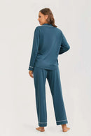 Long Sleeve Cotton Shirt & Pants Pajama Set