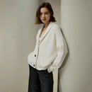 Wool-Cashmere Blend Shawl Collar Cardigan