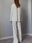 Casual Turn-down Collar Pajamas Suit