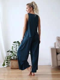 Crossed Back Vest & Loose Trousers Pajama Set