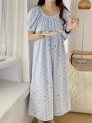 Polka Dot Sweet Round Collar Home Dressing