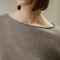 Boat Neck Wool and Cashmere Blend Sweatshirt