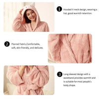 Flannel Hooded Cartoon Lounge Robe