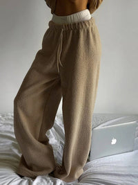 Lamb Wool Wide Leg Pants