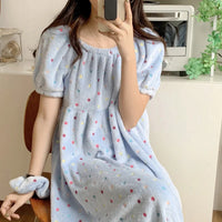 Polka Dot Sweet Round Collar Home Dressing