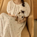 Polka Dot Sweet Round Collar Home Dressing